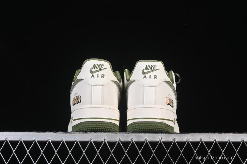 Nike Air Force 1'07 Low Gucci Collaboration Military Green Multi-Color Low-Top Casual Sneakers - XX3168-211