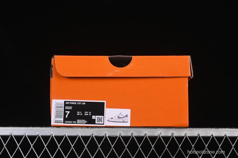 Nike Air Force 1 '07 Low LV Collaboration Beige Black Woven Label Casual Sneakers - CX5050-Y08