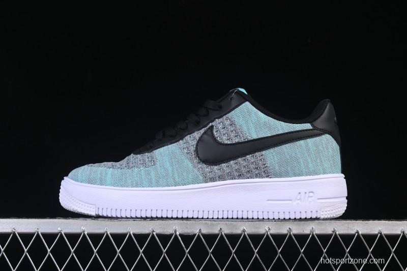 Nike Air Force 1'07 Low Flyknit Black Green Casual Sneakers - CI0051-600