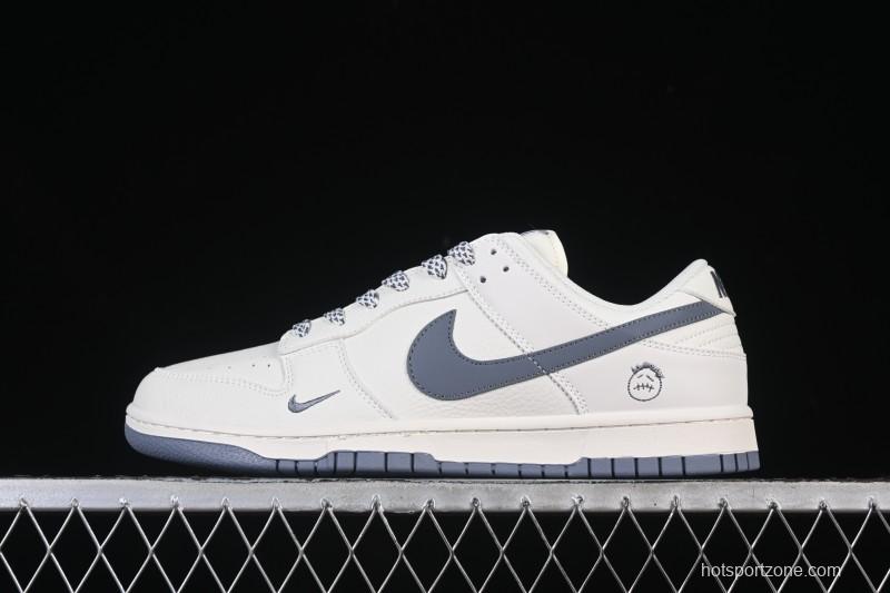 Nike SB Dunk Low Grey Swoosh Anniversary Custom Low-Top Skate Shoes - CS1688-120