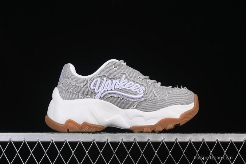 Adidas NY MLB Bigball Chunky Vintage Cursive Height-Increasing Platform Sneakers - 3ASHVT25N50GRL