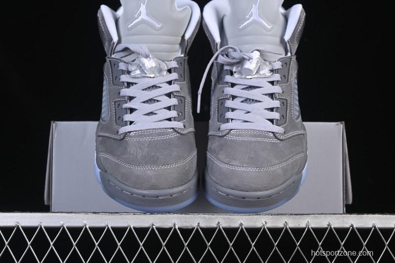 Nike Air Jordan 5 Retro Basketball Shoes with Wolf Grey Design - DD0587-002