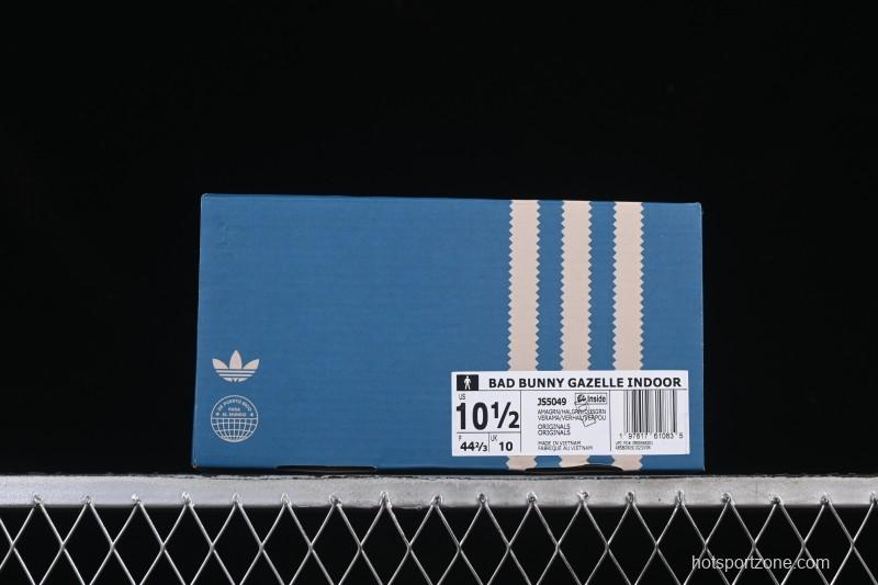 Adidas Bad Bunny x Adidas Gazelle Indoor Retro Casual Slip-Resistant Wear-Resistant Low-Top Skate Shoes - JS5049