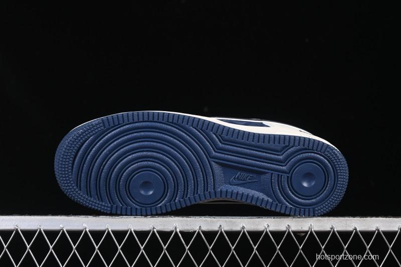 Nike Air Force 1'07 Low Supreme Co-branded Ripple Beige Blue Casual Skate Shoes - XY2025-001