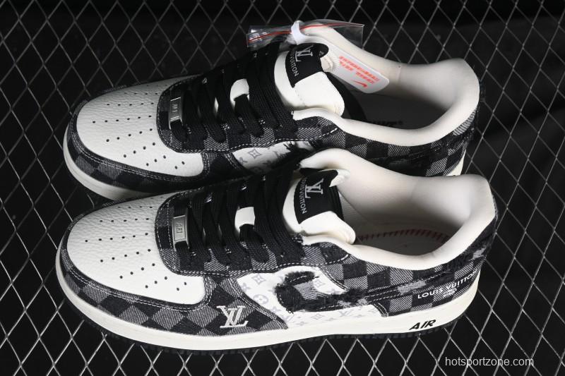 Nike Air Force 1 '07 Low LV Collaboration White Black Casual Sneakers - YF9511-817
