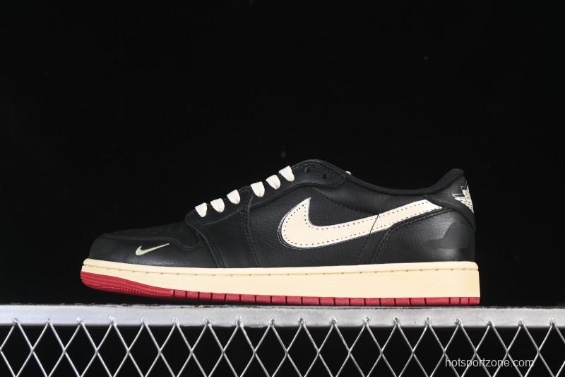 Nike Nigel Sylvester x Air Jordan 1 Low Lifestyle Casual Skate Shoes - IB8958-001