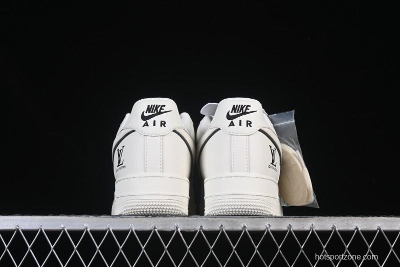 Nike Air Force 1 '07 Low LV Collaboration Off-White Small Swoosh Casual Sneakers - CS5288-035