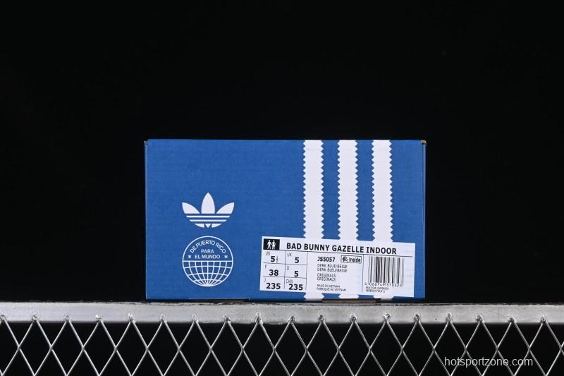 Adidas Bad Bunny Gazelle Indoor Retro Casual Slip-Resistant Wear-Resistant Low-Top Skate Shoes - JS5057