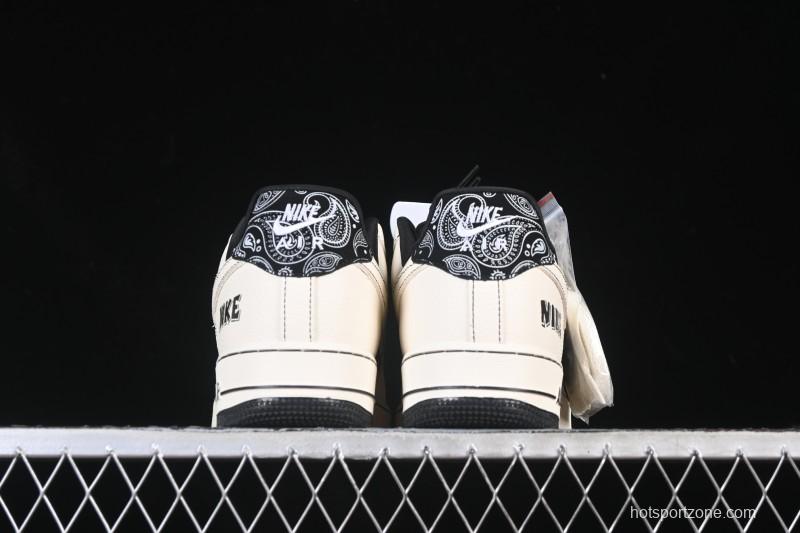 Nike Air Force 1'07 Low Cashew Flower Classic White Black Low-Top Casual Sneakers - ZD1988-005