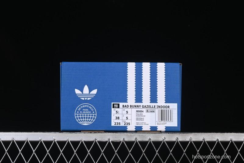 Adidas Gazelle Indoor Bad Bunny Collaboration Retro Low-Top Skate Shoes - JS5054