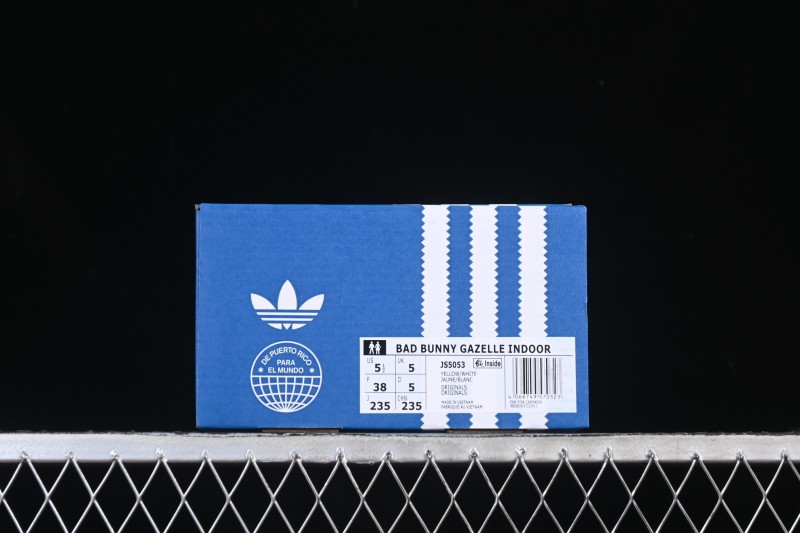 Adidas Gazelle Indoor Bad Bunny Collaboration Retro Low-Top Skate Shoes - JS5053
