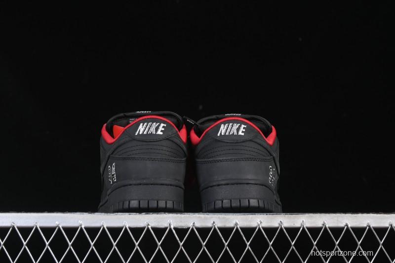 Nike Supreme x Nike SB Dunk Low Ocean Fog Limited Edition Black Warrior Low Top Casual Skate Shoes - HQ8487-001