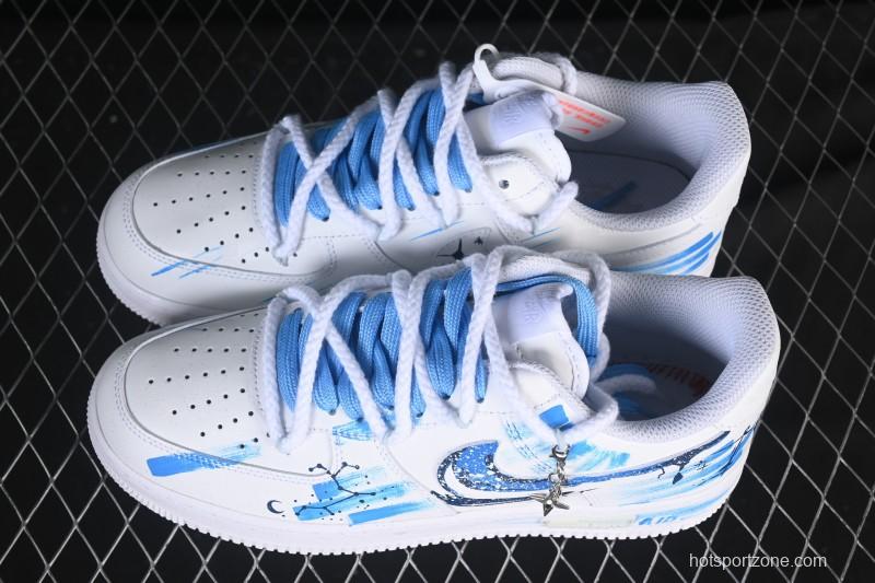 Nike Air Force 1 '07 Low Sagittarius Hand-Painted Doodle Zodiac Series Low-Top Casual Sneakers - 11231221