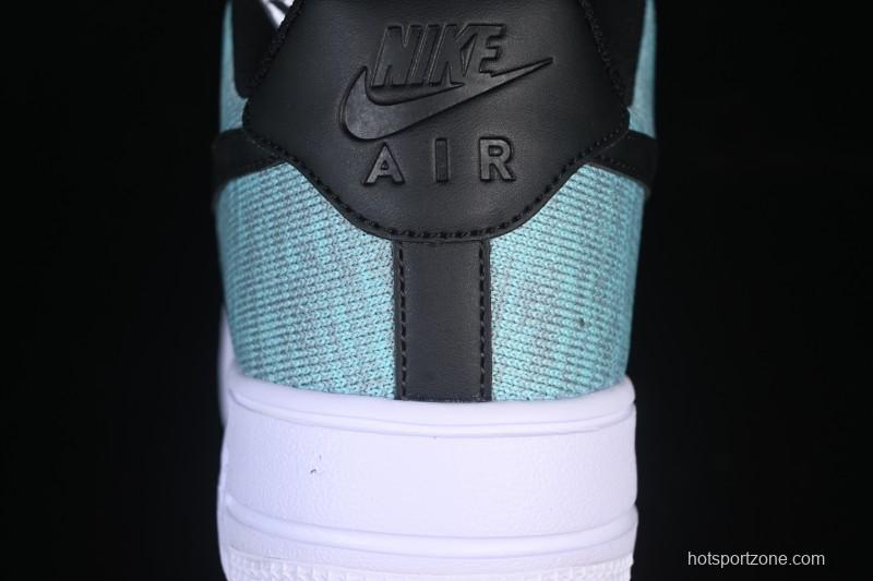 Nike Air Force 1'07 Low Flyknit Black Green Casual Sneakers - CI0051-600