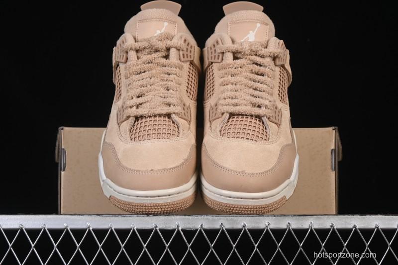 Nike Air Jordan 4 Retro Cozy Girl Warm Yellow Sneakers - HV0823-200