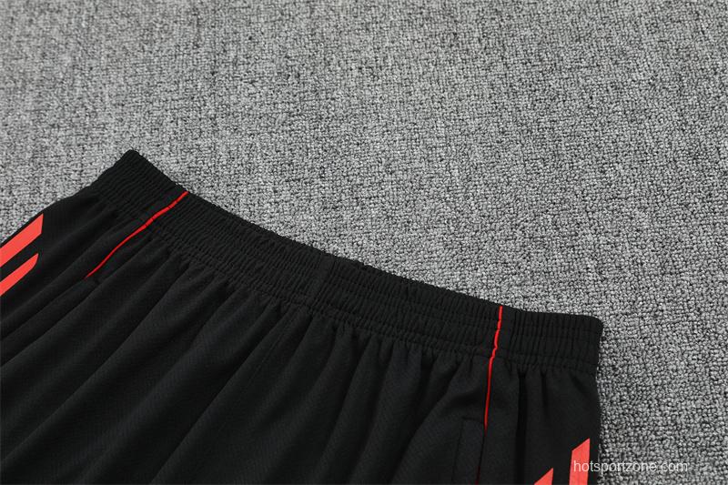 25/26 Manchester United Red Black Camouflage Short Sleeve Jersey+Shorts with XS