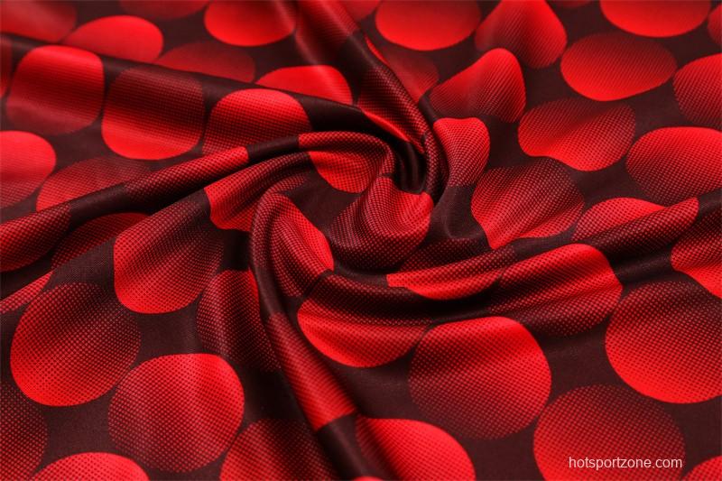 25/26 Feyenoord Red Black Camouflage Half Zipper Jacket+Long Pants