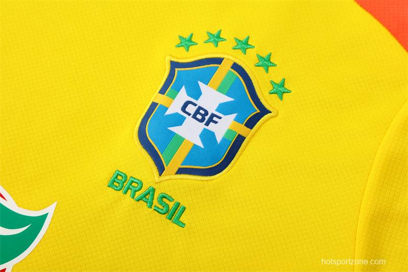 25/26 Brazil Yellow with XS Short Sleeve+Soccer Shorts