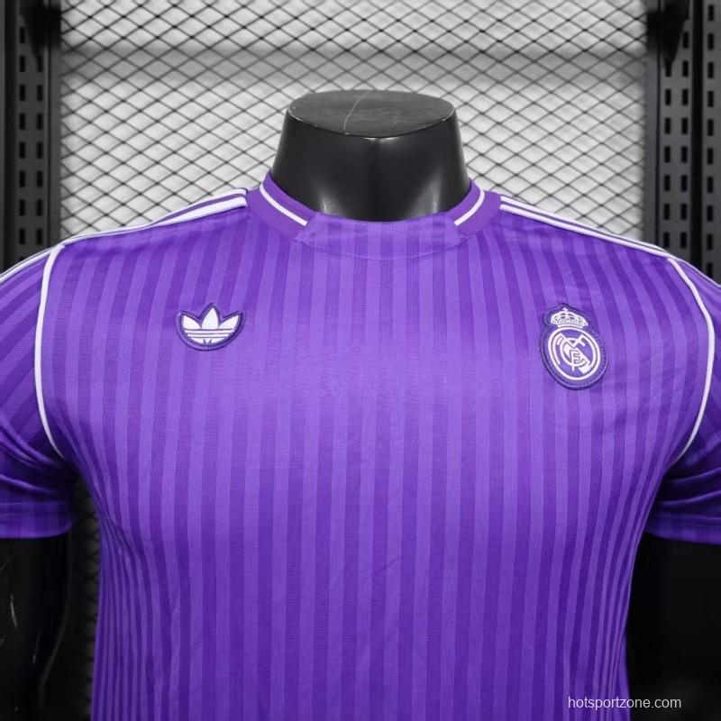Player Version 25/26 Real Madrid Purple Adidas Original Casual Jersey