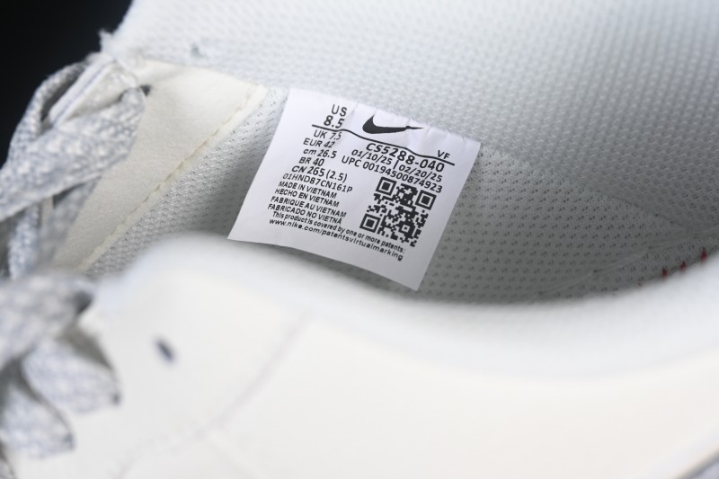 Nike Air Force 1 '07 Low Stussy Sneakers with Grey Swoosh and Full-Length Air Cushion - CS5288-040