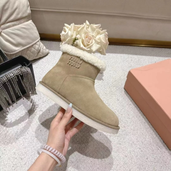 MIU MIU 2025/SS Korean Style Popular Small Potato Snow Boots Upgrade Version - LY00300
