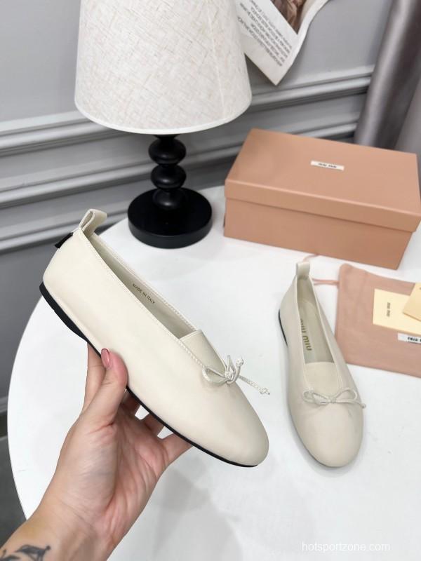 Miu Miu Ballet Flats Bow Mary Jane Shoes - LY00260