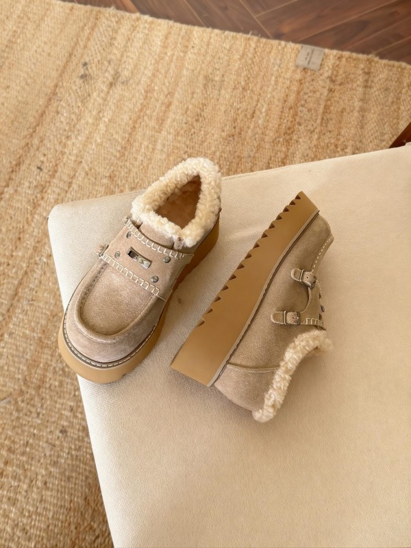 SugarSu Retro Platform Snow Boots Chunky Sole Casual Shoes - KFY00270