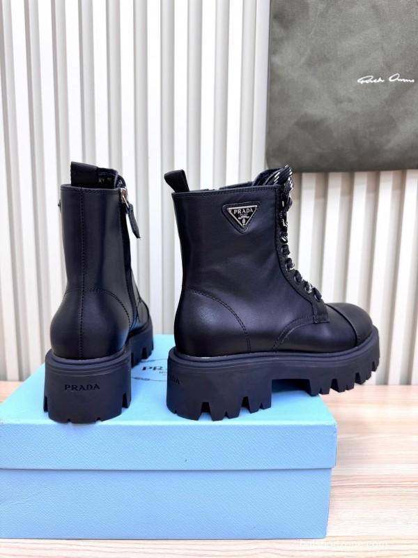 Prada 2025/SS Platform Martin Boots with Iconic Triangle Logo - LY0350