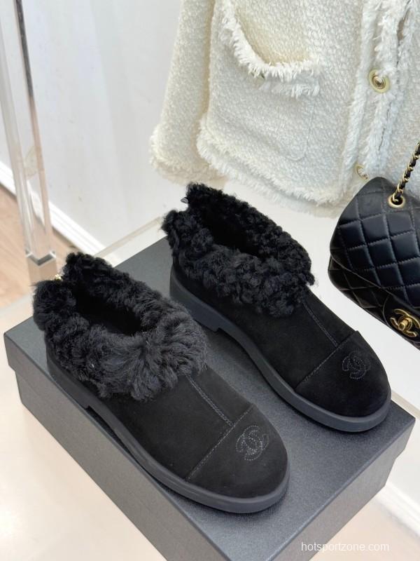 Chanel 25K Series Two-Tone CC Fur Snow Boots - KFY00270