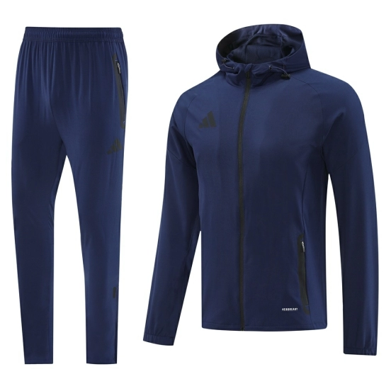 2025 Adidas Royal Blue Half Zipper Jacket+Long Pants S-2XL