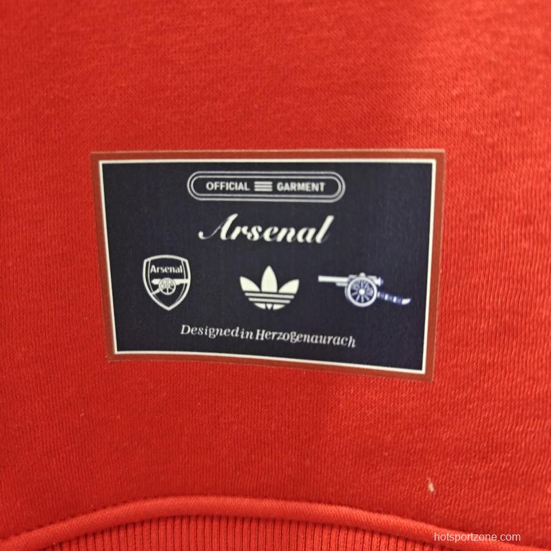 25/26 Arsenal Embroidered Logo Hoodie 7 Colors