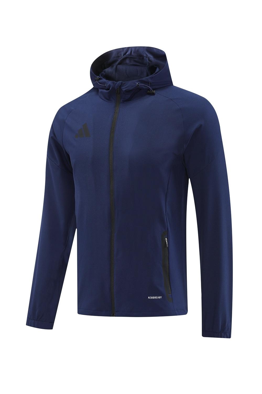2025 Adidas Royal Blue Half Zipper Jacket+Long Pants S-2XL