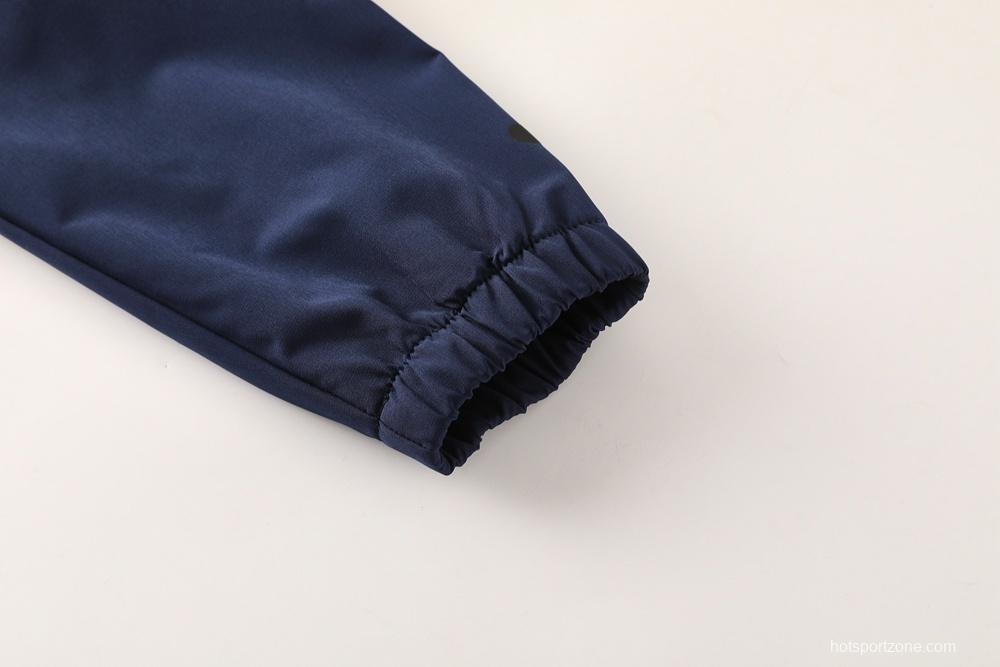 2025 Adidas Royal Blue Half Zipper Jacket+Long Pants S-2XL