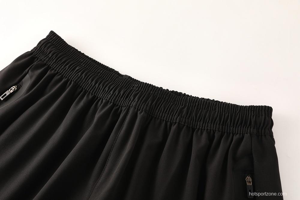 2025 Adidas Black Half Zipper Jacket+Long Pants S-2XL