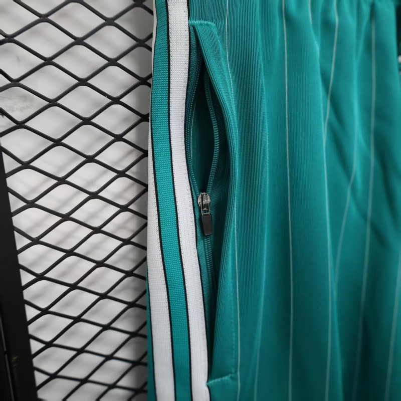 25/26 Liverpool Adidas Original Green with Teal Pinstripes Shorts