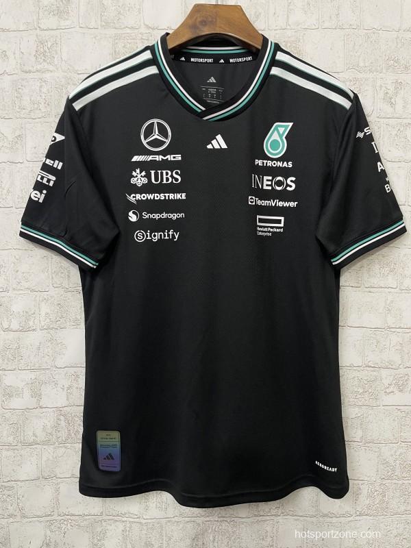 2026 F1 Mercedes-AMG Petronas F1 Team Black with Teal Trim Jersey
