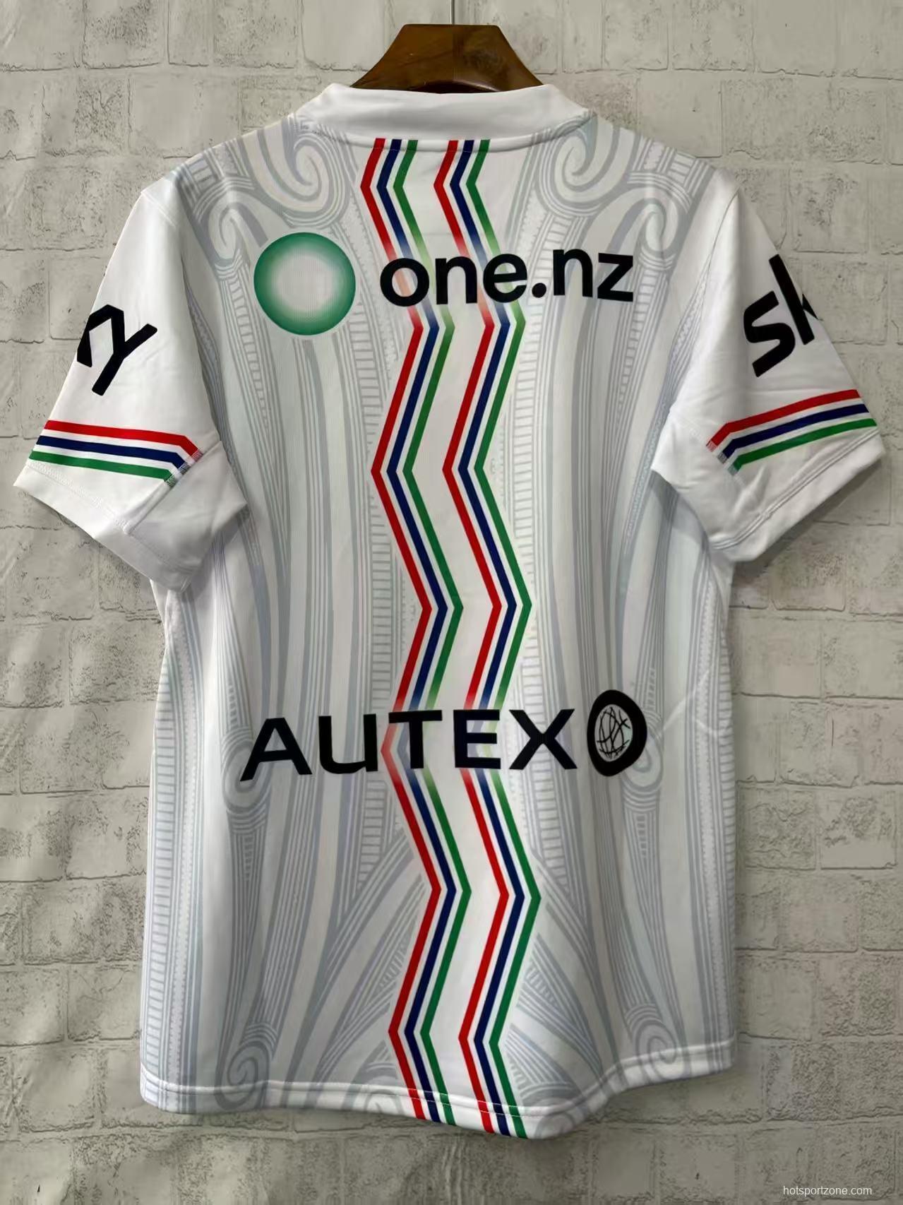 25/26 New Zealand Warriors White with Māori Heritage Jersey