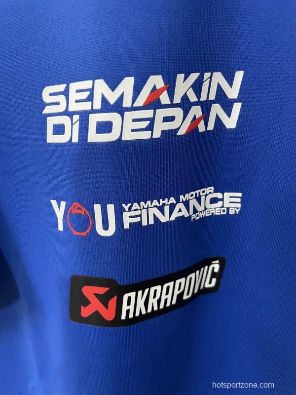 2025 F1 Yamaha PATA Racing Team Blue with Navy Raglan Sleeves Jersey