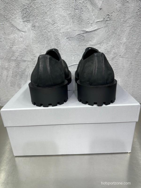 Adidas Derby Shoe, Slightly Asymmetrical Round Toe Lace-Up, Imported Cowhide Leather - AS00460