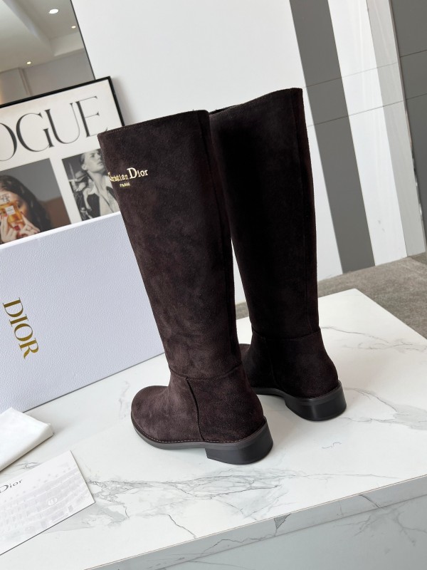 Dior 2025/ss Retro British Style Brogue New Knight Boots - LY00440