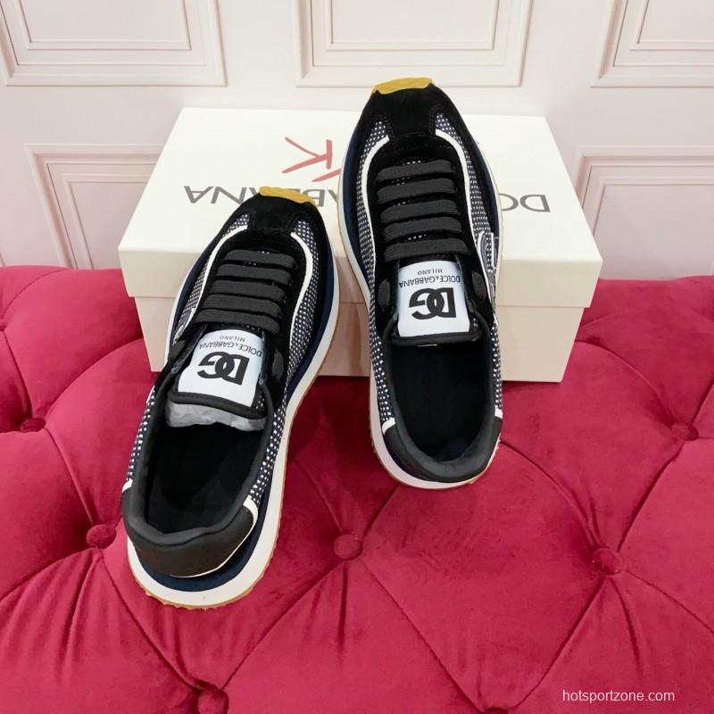 Dolce & Gabbana 2025 Spring Summer Collection Luxury Embroidered Logo Sneakers - AS00300