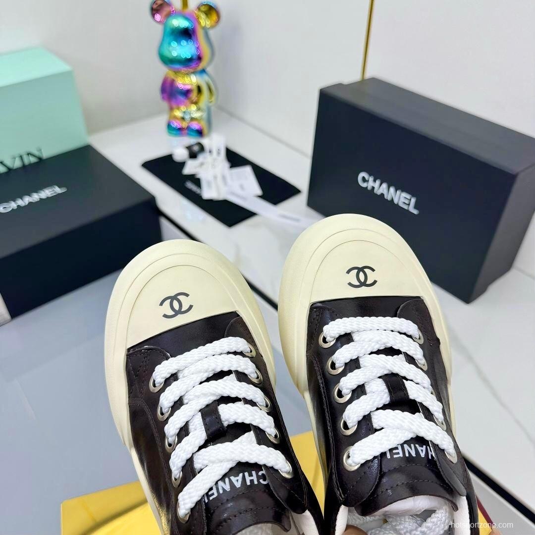 Chanel 2025 SS Panda Loafers Bread Shoes Original Calfskin - LY00320