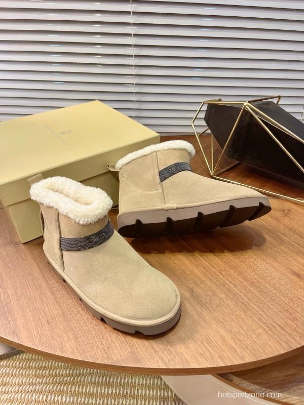 Brunello Cucinelli Winter New Snow Boots Sheepskin Buns Boots - AS00350
