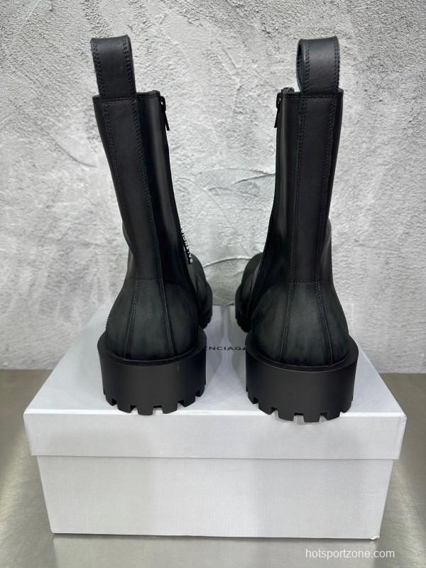 Adidas 2025 SS Men's Lace-Up Boots with Slightly Asymmetrical Round Toe - KFY00560