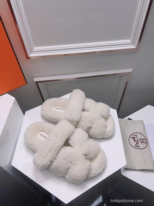 H Love Erjiu Fur Slippers - LY00270