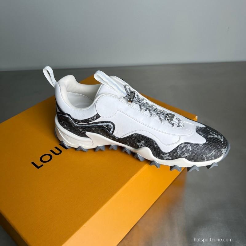 LV RUSH Calfskin Metal LV Circle Accessory Slip-Resistant Low-Top Casual Lifestyle Shoes - YC