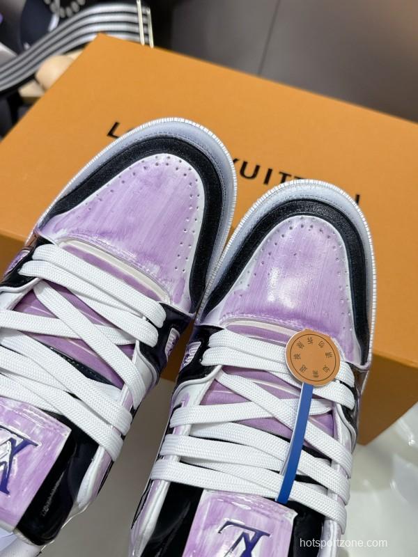 Louis Vuitton Trainer Basketball Series Cracked Ice Glue Process Sneakers - LY00490