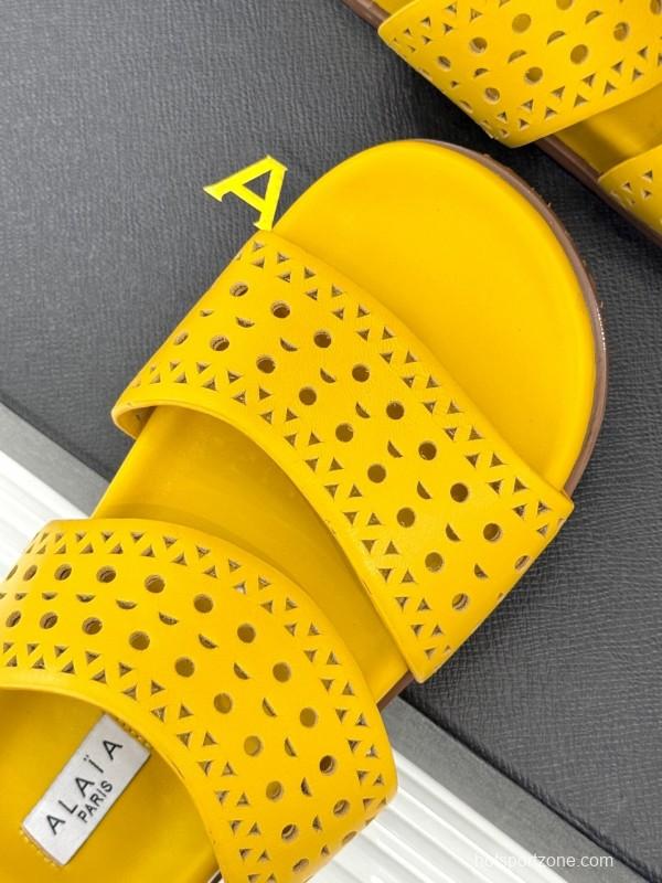 Alaia 2025 SS Hollow-Out Casual Sandals - KFY00260