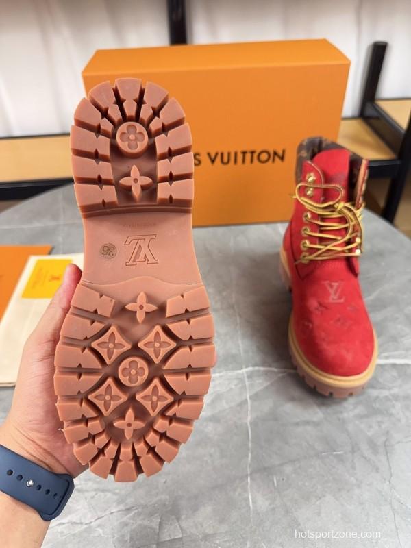 Timberland x LV Monogram Ankle Boots Waterproof Suede Leather - LY00380