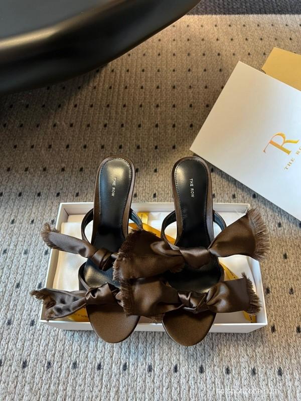 The Row 25ss Handwoven Bow Slippers - KFY00280